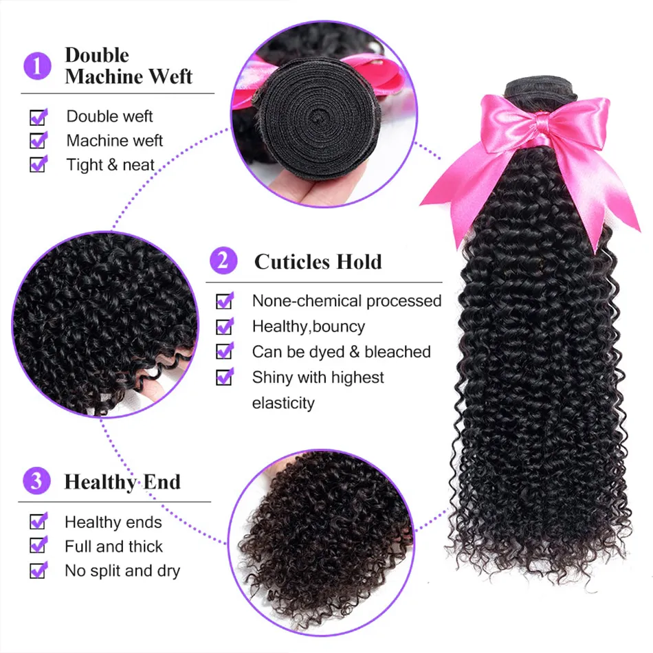 Deep Wave 28 30 40 Inch 3 4 Bundles Human Hair Bundles Brazilian Weave Nartural Water Curly Hair Extensions