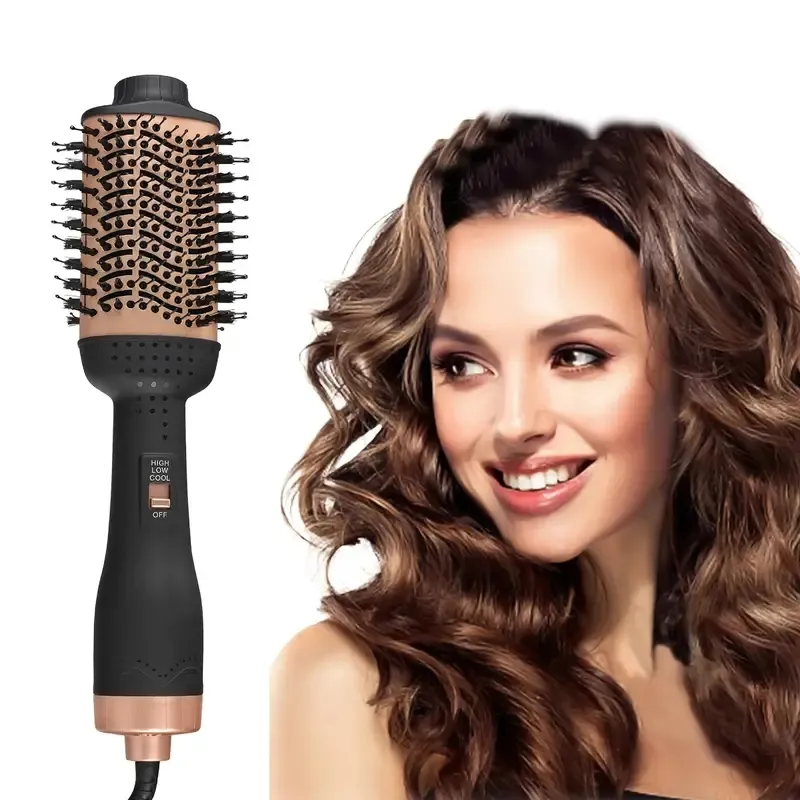 Curly Hair Kipozi Blow Dryer Brush 3-in-1 Hot Air Brush