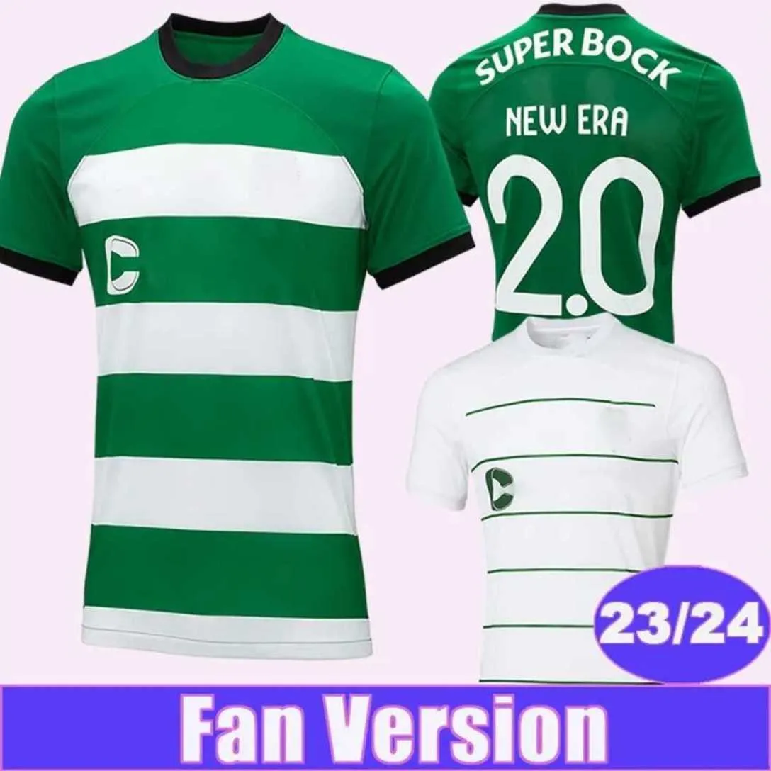 2023 24 Coates Lisbon Mens Soccer Jerseys Paulinho Neto Nuno Santos Pedro G. Trincao Home Away Football Dorts Shirts Short Sleeve