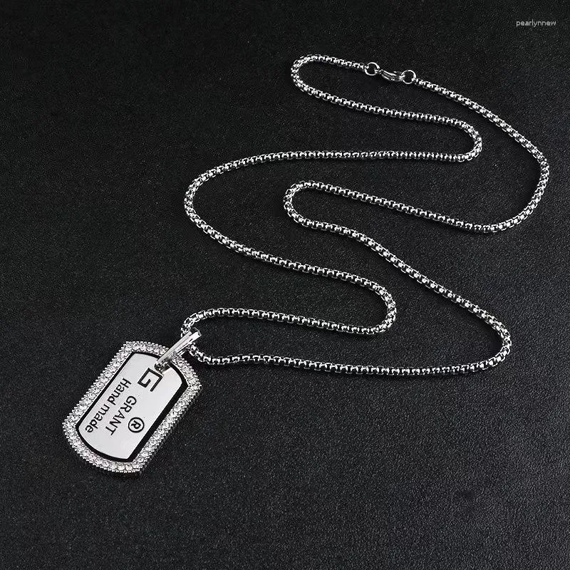 Kedjor bokstav g halsband för män hiphop diamant med alla instagram tillbehör kvinnor fest charm smycken gåvor grossist