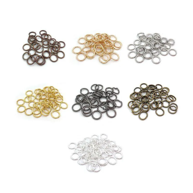 Connecteurs 4-12 mm ACCESSOIRES DIY MANUEL D'OUVENIR RING IRON Connexion Single Circle Bijoux Résultats 100pcs / Lot Drop Delivery Componen Dhore