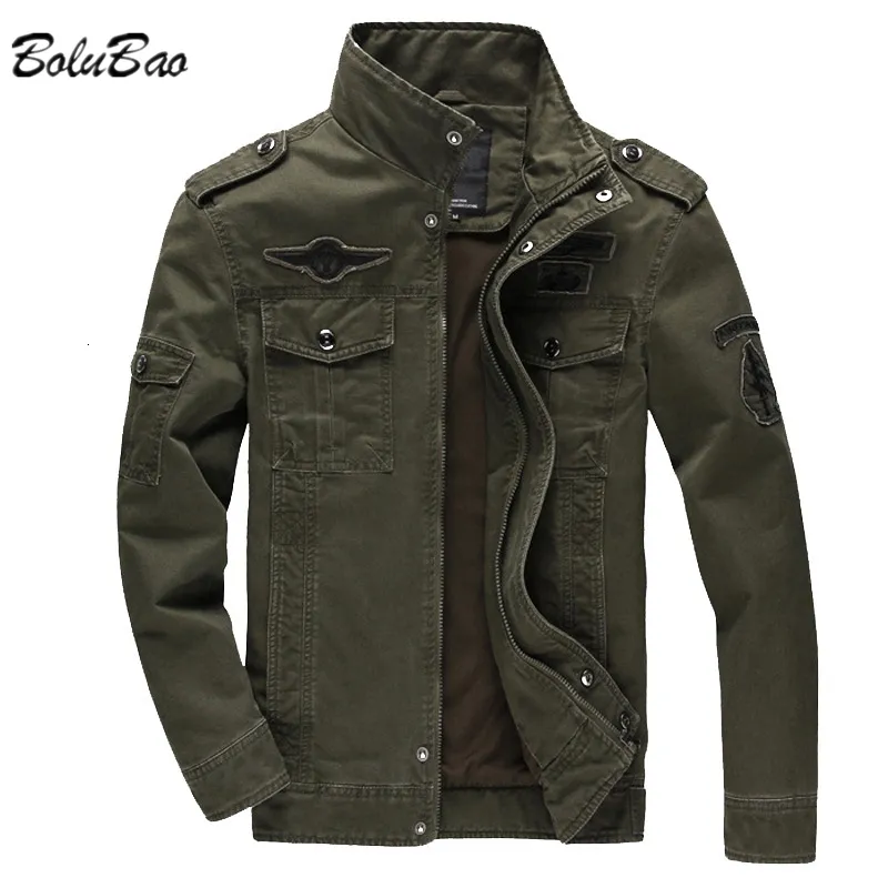 Jaquetas masculinas Bolubao Casual Casual Militar de alta qualidade Design de moda solta Trendência para homens 230817