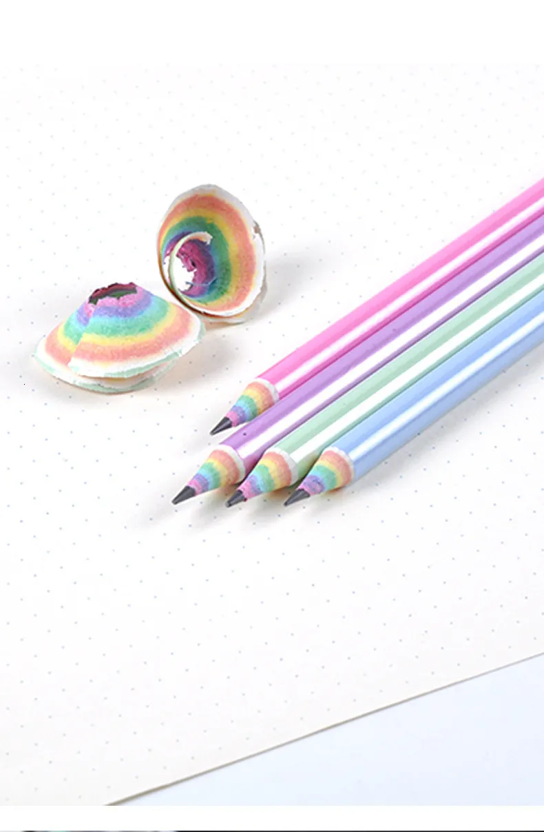 Kawaii Concentric Rainbow Pencil Crayon Color Pencil Set /Pack