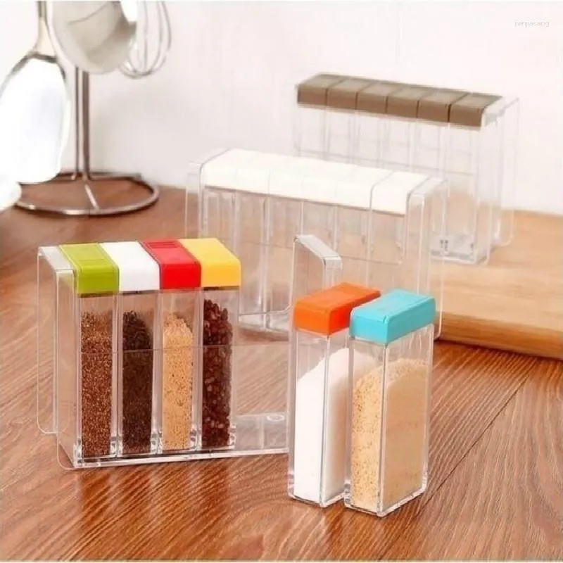 DHgate.com:Transparent Seasoning Jars: Plastic Spice Rack Salt Sugar ...