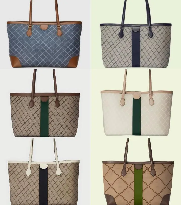 Luxury Shopping Handbag Female Designer Business Shoulder Bag Weaved canvas leather lady Designer Double Letter Travel tote bag