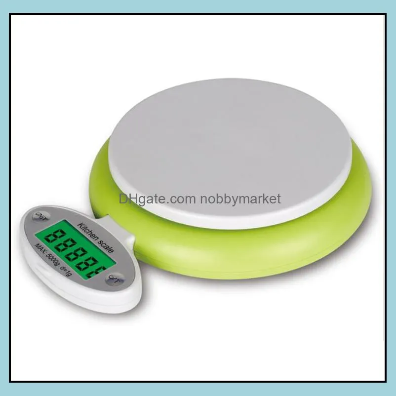 Scales 5Kg/1G Electronic Kitchen Lcd Display Digital For Fruit Food Weighting Cooking Tool Accessories Drop Delivery Jewelry Tools Equ Ot8Qy