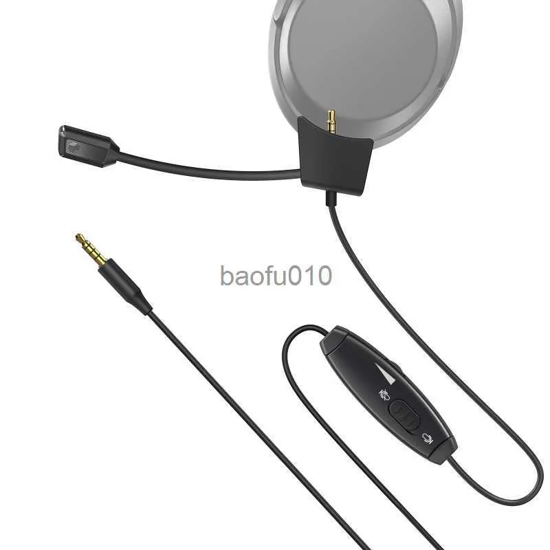 Microphones Gaming Boom Mic avec contrôle du volume pour casques WH-1000XM4/1000XM3 Microphone antibruit universel 3,5 mm HKD230818