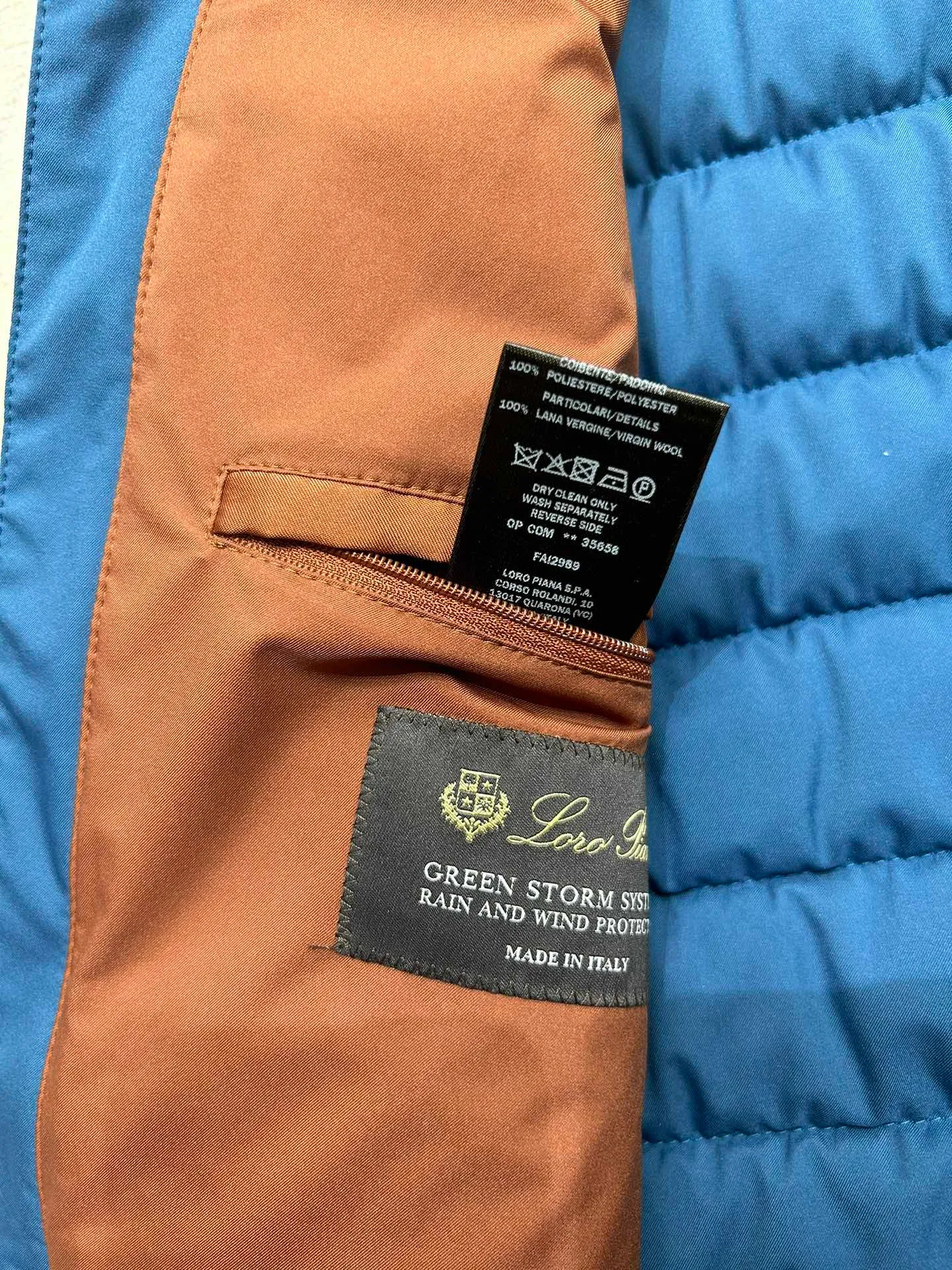 Giubbotti da uomo inverno loro piana blu cerniera imbottita casual con cerniera