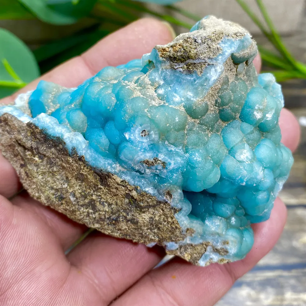Decorative Objects Figurines Hemimorphite Natural Stones And Crystals Healing Gems Minerals Specimen Raw Reiki Geode Rock Ornaments For 230817
