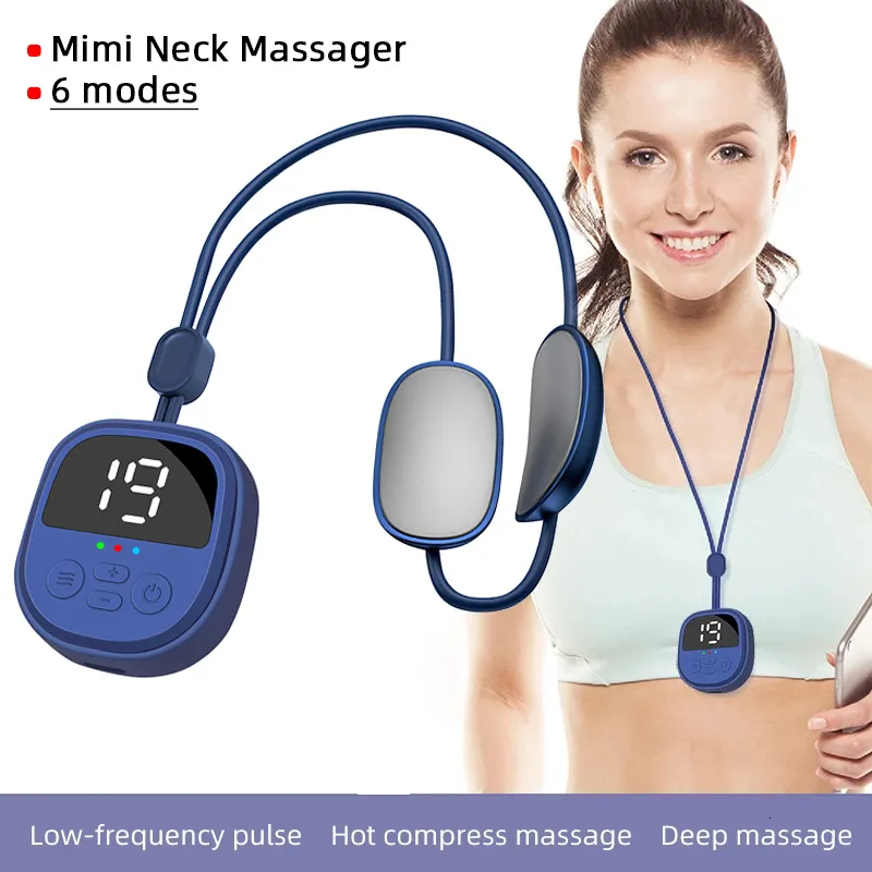 Other Massage Items Pendant Neck Massager Low Frequency 9 Levels for Neck Arm Leg Shoulder Massager Health Care Tools Portable Relaxation Device 230817