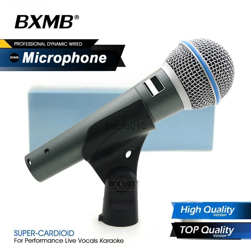 Microfoni di alta qualità/di alta qualità beta58a microfono cablato professionale beta58 super-cardioide microke microoke vocale dal vivo stadio per le prestazioni HKD230818