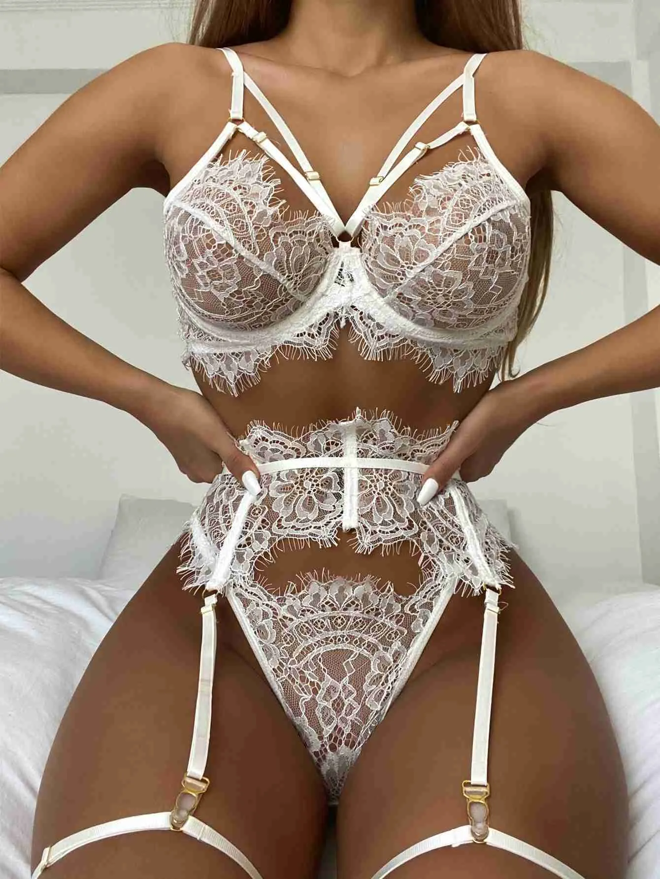 Set sexy lingerie lingerie de sous-vêtements sexy en dentelle creux