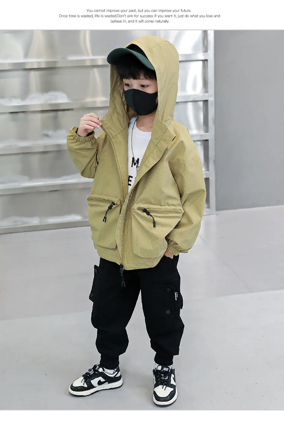 Versatile Kids Spring Jacket: Lightweight Solid Color Boys