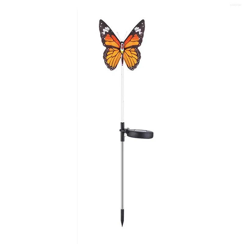 3st Simulated Butterfly LED LAWN LAMP med lång arbetstid på 6-8 timmar för uteplatsens trädgårdsdekorationer