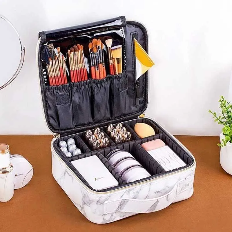 Bolsas de cosméticos Estuches Mujer Belleza profesional Estuche de  maquillaje Cepillos Organizador Caja de almacenamiento Bolsa Maquillaje  Mujer Bolsa