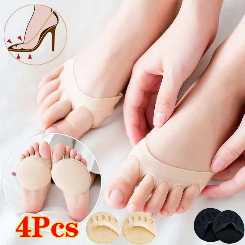 Pièces de chaussures Accessoires 4pcs Femmes PADS FORCOOT Talons hauts Half Insemie Five Toes Sole Foot Callus Callus Corns Relief Pied Poun Massage Massage Toe Pad 230817