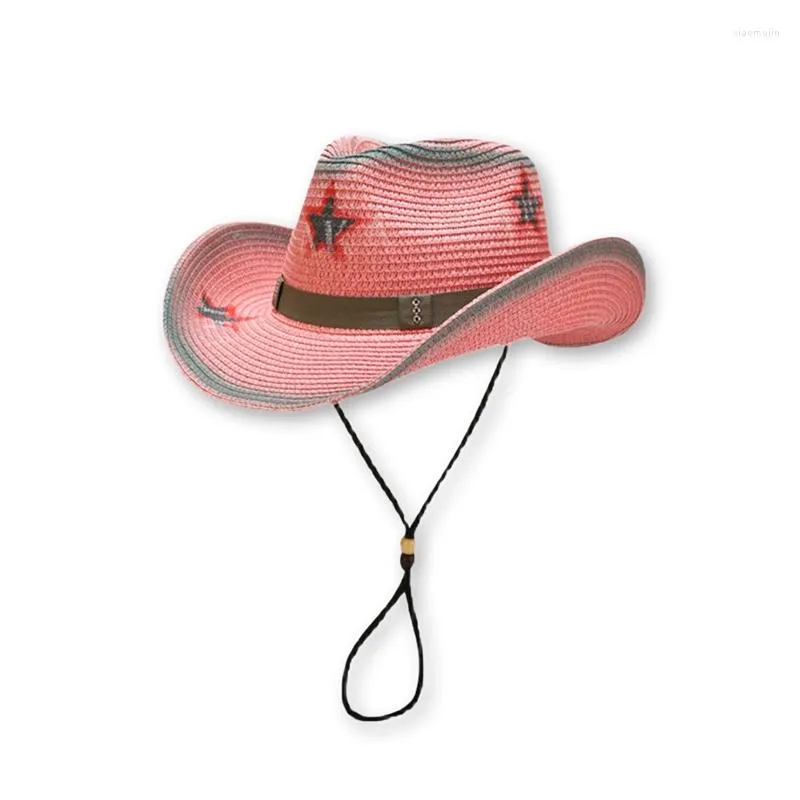Hats Cowboy Hat Cowgirl Western Accessories Elegant Women's Beach Men's Cap Luxury Straw Sunhat Summer Panama Fashion