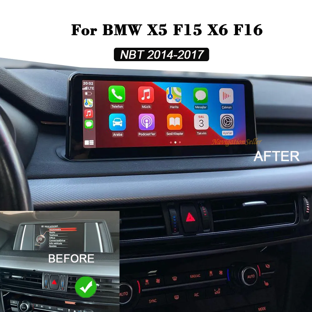 Android13 Per BMW X5 F15 X6 F16 2014-2017 10.25" Touch Screen Aftermarket Radio Aggiornamento Sistema di navigazione Android Apple CarPlay Android Auto GPS BT Wifi dvd per auto