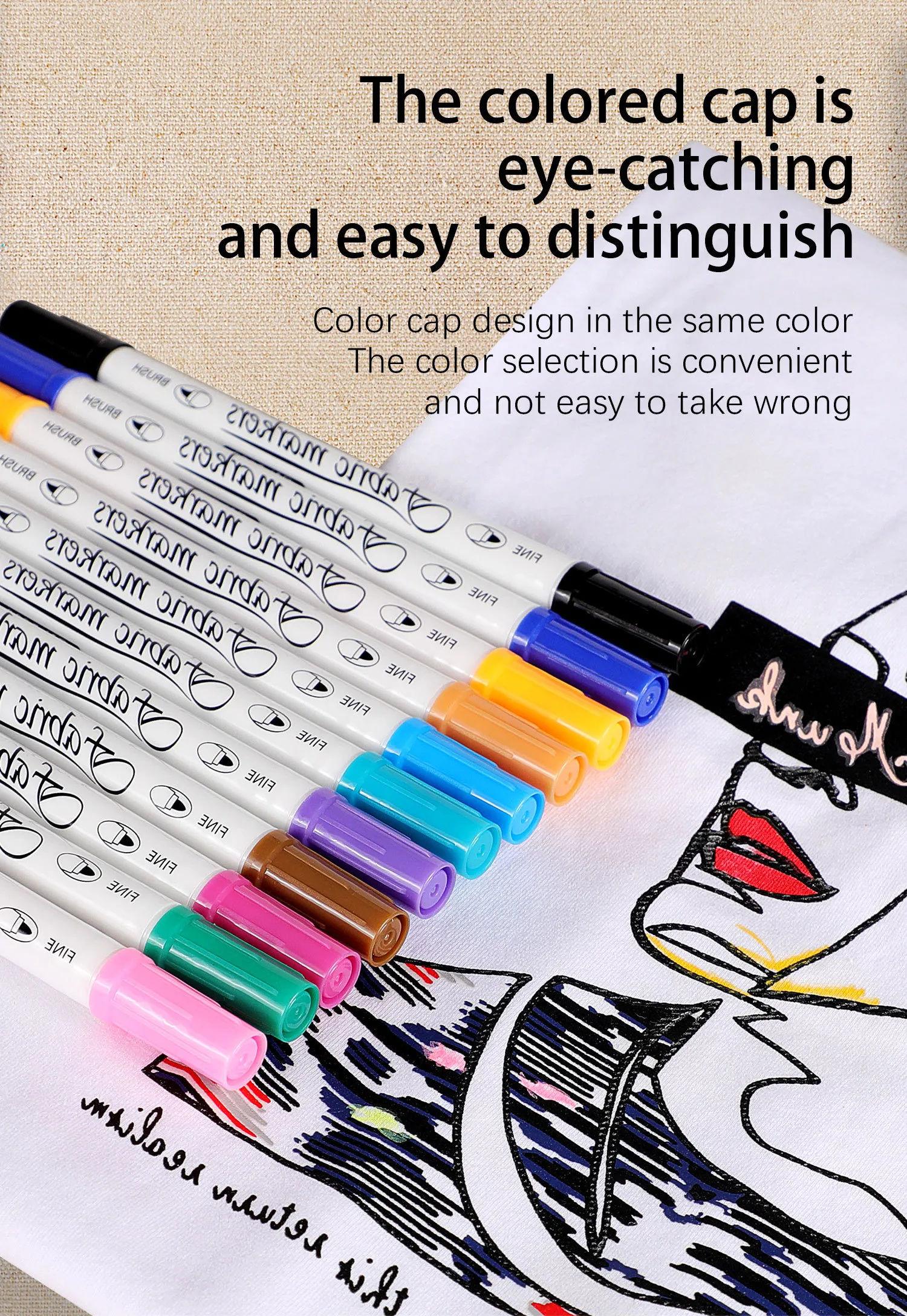 Wholesale Dual Tip Fabric Markers For Permanent Art 12/Ideal For T Shirts,  Vionic Sneakers, Canvas Bags Perfect For Kids And Adults Item #230818 From  Long10, $11.89