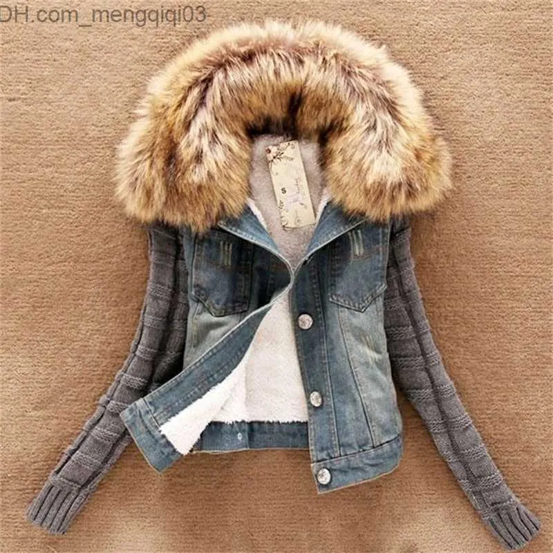 Women's Jackets 2019 Women Spring Denim Jacket faux fur Casual Clothing Overcoat Tops Female Jeans Coat Y200101 Z230818