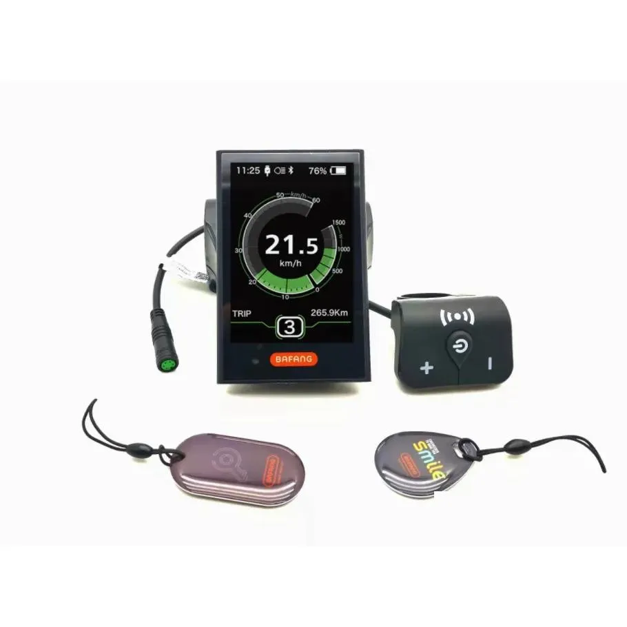 BAFANG/8FUNミッドハブドライブモーター電動自転車変換キットDPC181 Bluetooth Meter Bluet DH7K5のATVパーツEバイクディスプレイインジケーター