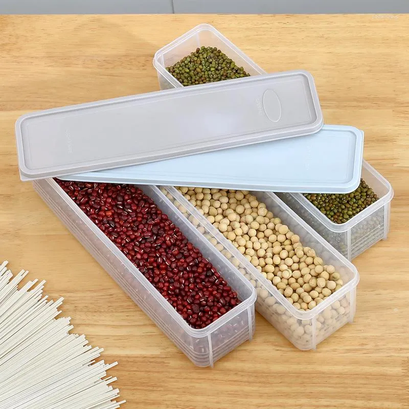 Storage Bottles Sealed Noodles Crisper Plastic Spaghetti Box Kitchen Food-Grade Noodle