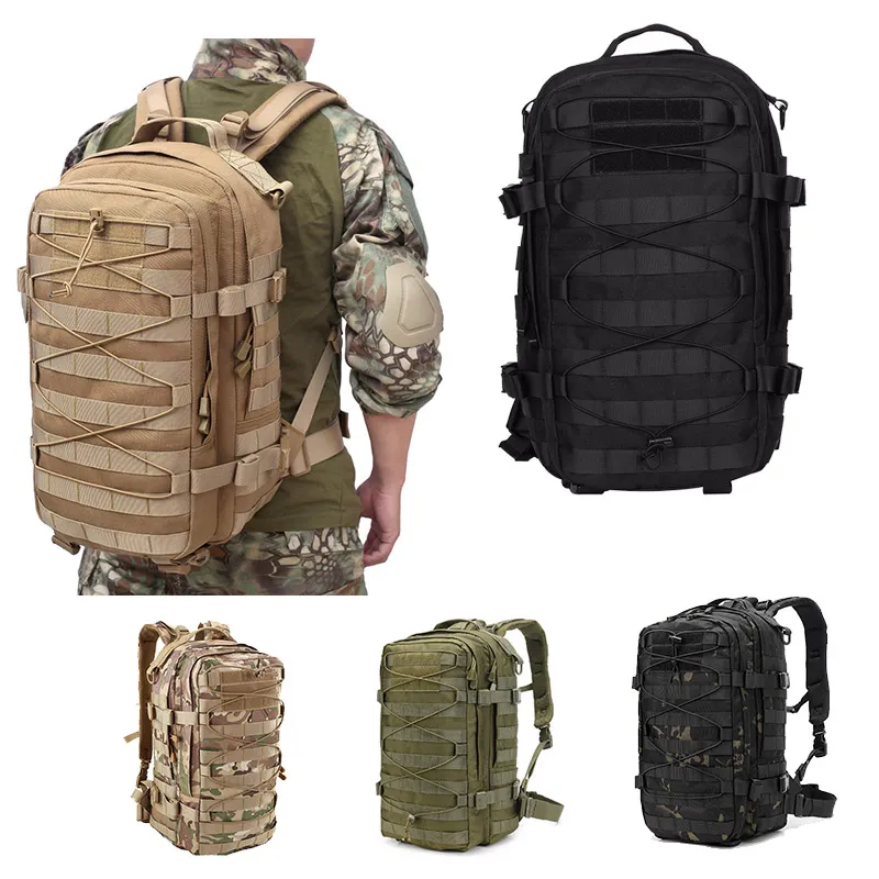 Sports extérieurs Camouflage tactique MOLLE BACKPack Pack de randonnée Sac tactique Rucksack Camo Knapsack Combat No11-056