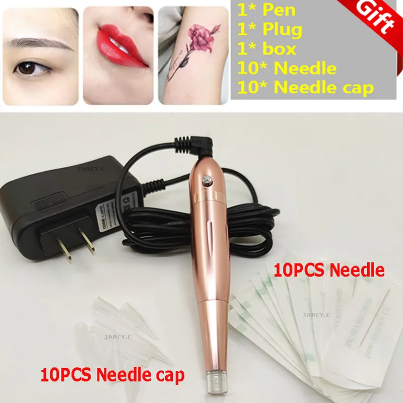 Tattoo Machine Dermograph Kit Permanent Makeup Microblading Eyebrow Pen ...