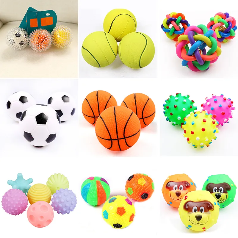 Dog Toys Tuggar 1st Diameter 6cm Squeaky Pet Ball For Small Dogs Rubber Chew Puppy Toy Stuffs Pets Brinquedo Cachorro 230818