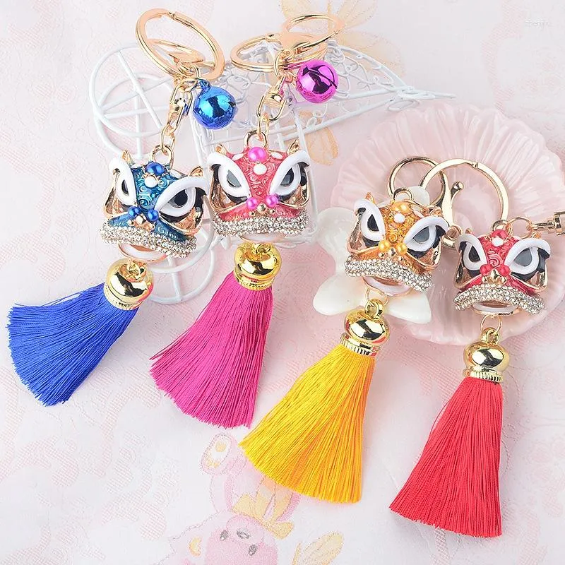 Chaves 2023 Women Keychain Dancing Lion Diy Coupos Casais Lucky Bag Animais Criatividade pendente