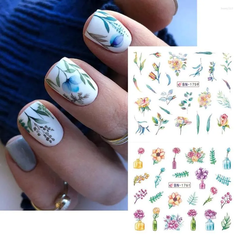 Gel on Natural Nails with Floral Water Decals 🌸 : r/RedditLaqueristas