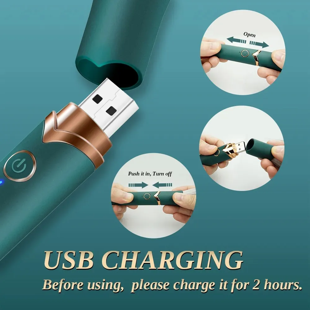 ☆ DHgate 10 단 전기 메이크업 브러시 진동기 여성, 실리콘, 방수, 핑크를위한 휴대용 USB 마사지 | 신상품 바로 구매