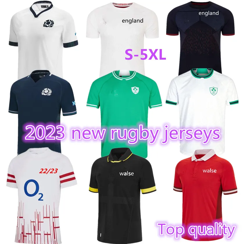 2023 2024 Irlanda Escócia Rugby Jerseys 22 23 24 Inglaterra National Team Home Court Away Retro League Rugby Camisa Jersey Polo Jerseys S-5XL