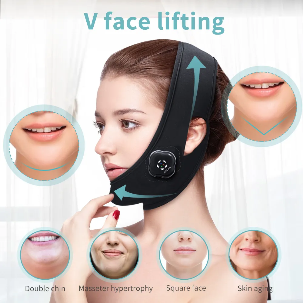 ANLAN EMS Face Shaper Anti Wrinkle, Double Chin Reduction, Electric Cheek  Lift Up Belt, EMS Lifting Shiatsu Neck Massager, Face Mask From Mang07, $21