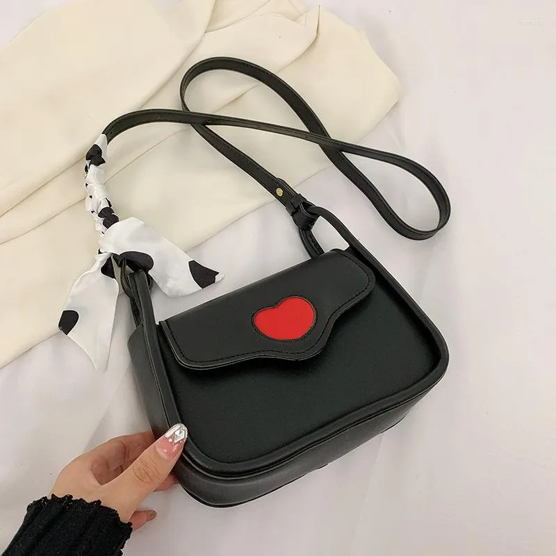 Lovely Heart Mini Square Shoulder Bag For Girls Fashionable
