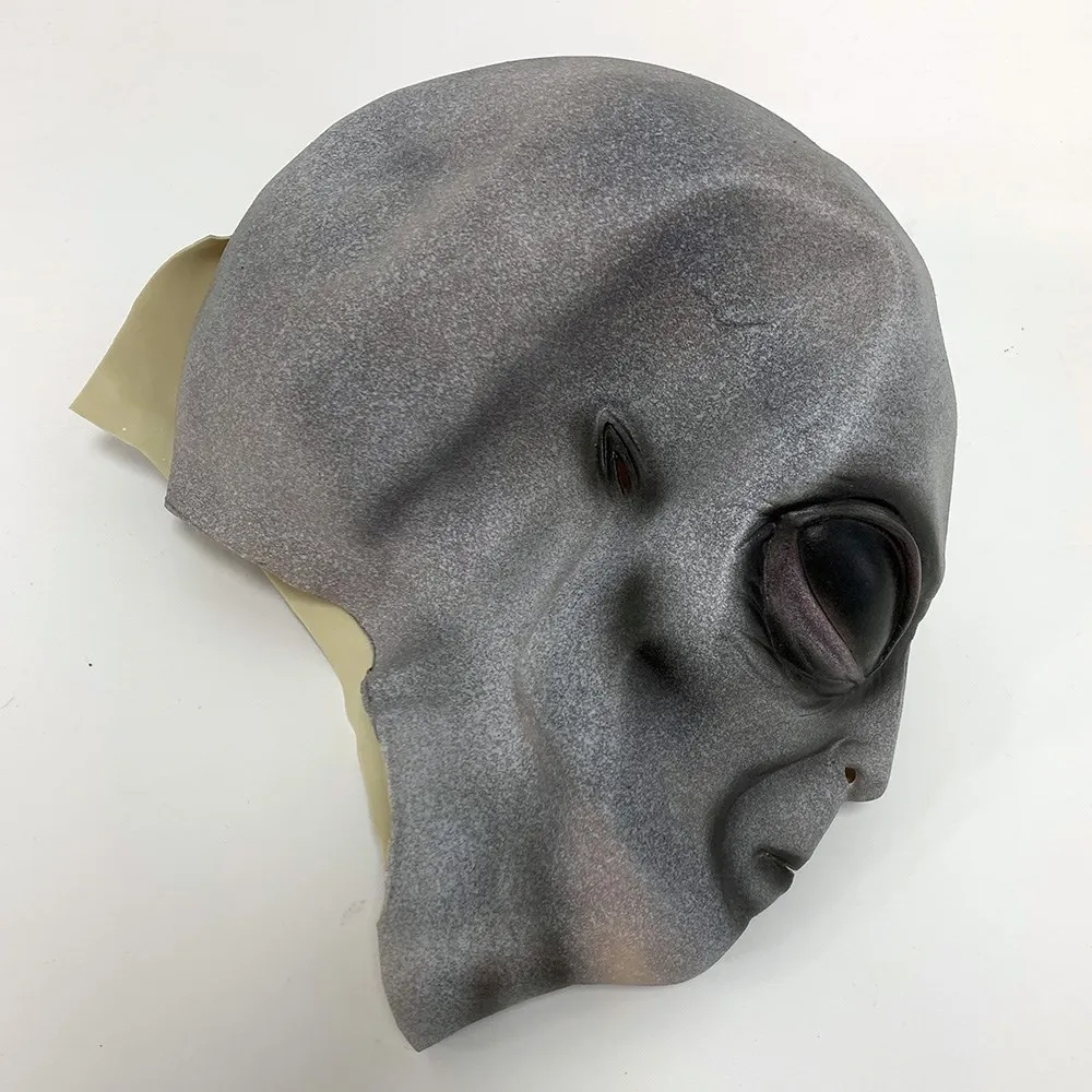 Alien Invasion Costume Set - UFO Mask, Gloves, Skull Helmet - Latex ...