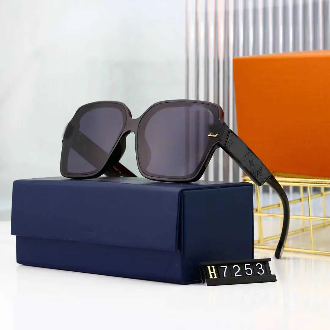 Designer Luis Viton lunettes de soleil 2023 nouvelles lunettes pour femmes une pièce impression amincissante Protection UV pour femmes AAA