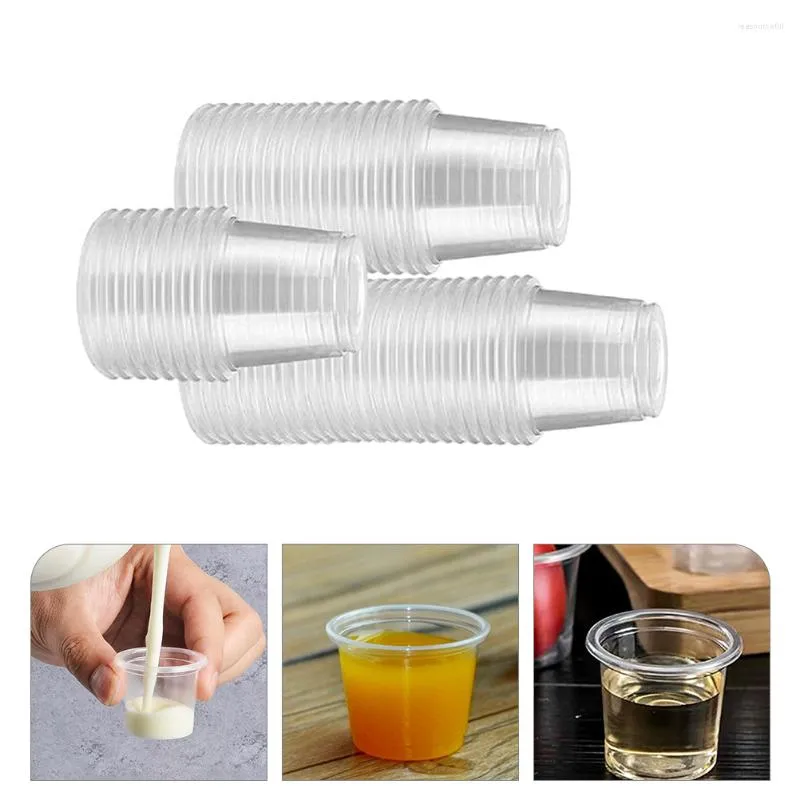 Disposable Cups Straws 200pcs Small Vitroleros Para Mini Tasting Plastic S 20ml