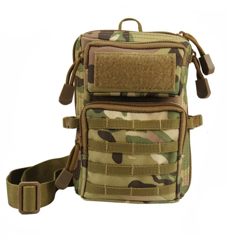 Paquetes de mochilero Táctico al aire libre EDC Bolsa Bolsa Universal Ejército Militar Cremallera Molle Hip Cintura Bolsa Bolsillo Camping Accesorios de caza Bolsa de pecho 230818