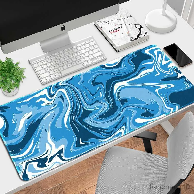 Mouse Pads Wrist Liquid Computer Mouse Pad Gaming Mousepad Abstract Large 900x400 XXL Carpet Desk Mat keyboard Pad R230819
