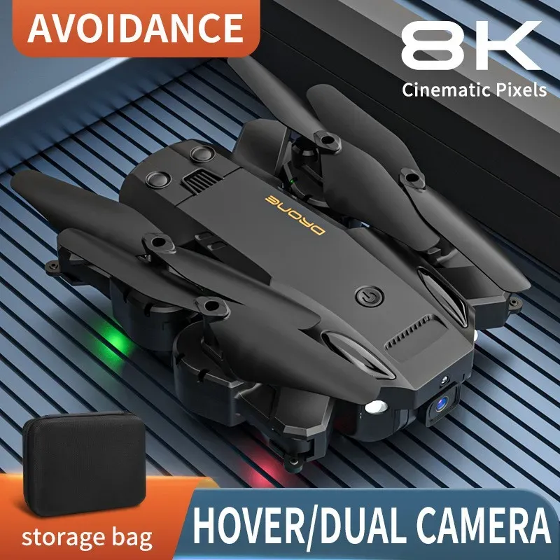 20245G DRONES WIFI 8K Avec Double Caméra HD, FPV RC Spy Drone GPS