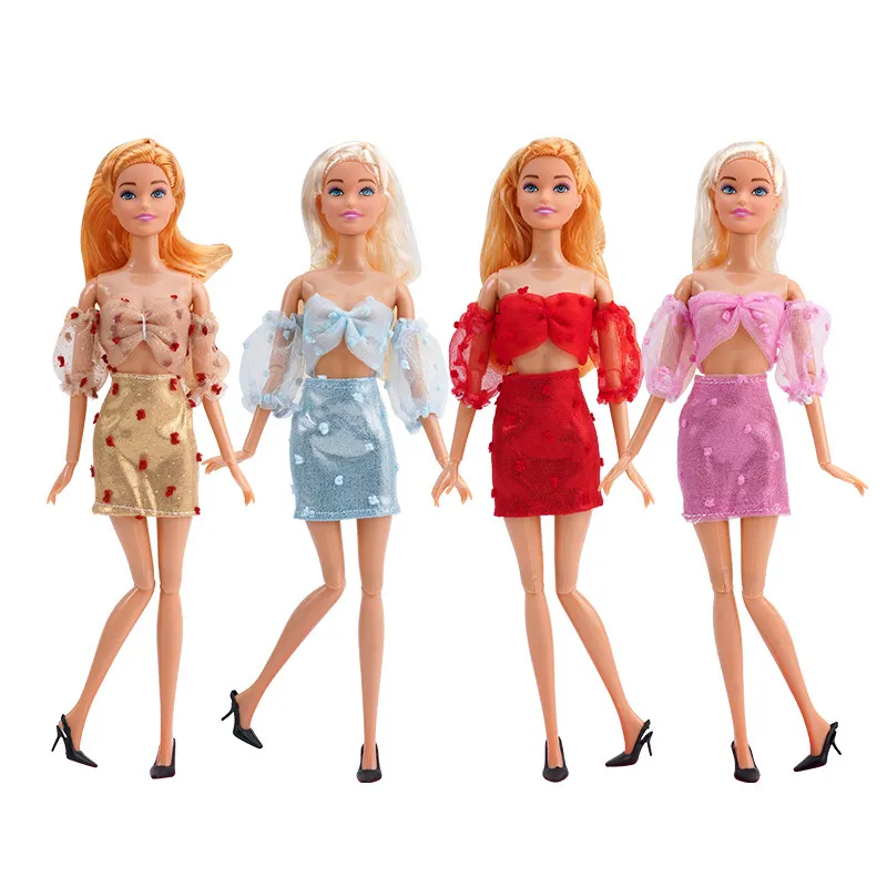 Kawaii Items Fashion Doll Accessories Kids Toys Free Shipping Things For Barbie DIY Dressing Girl Game Christmas Present Game
