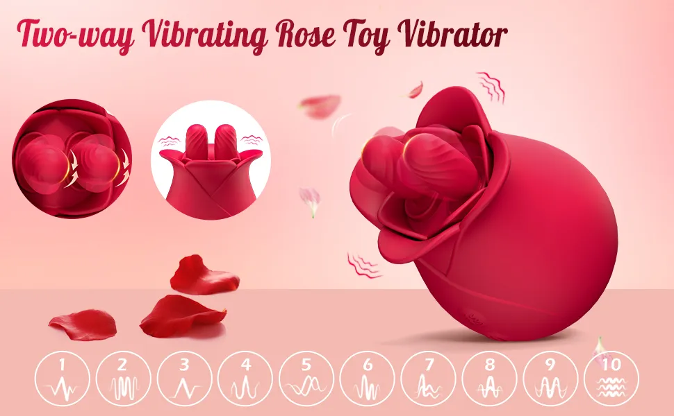 Donne giocattolo rosa con vibratore che lecca la lingua Stimolatore del clitoride femminile SexToys Articoli per adulti_voghion.com
