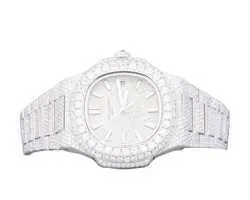 Fabrikens direktpris för antik automatisk isad VVS Clarity Moissanite Diamond Patted Unisex Wrist Watch för män och Womeng6H2
