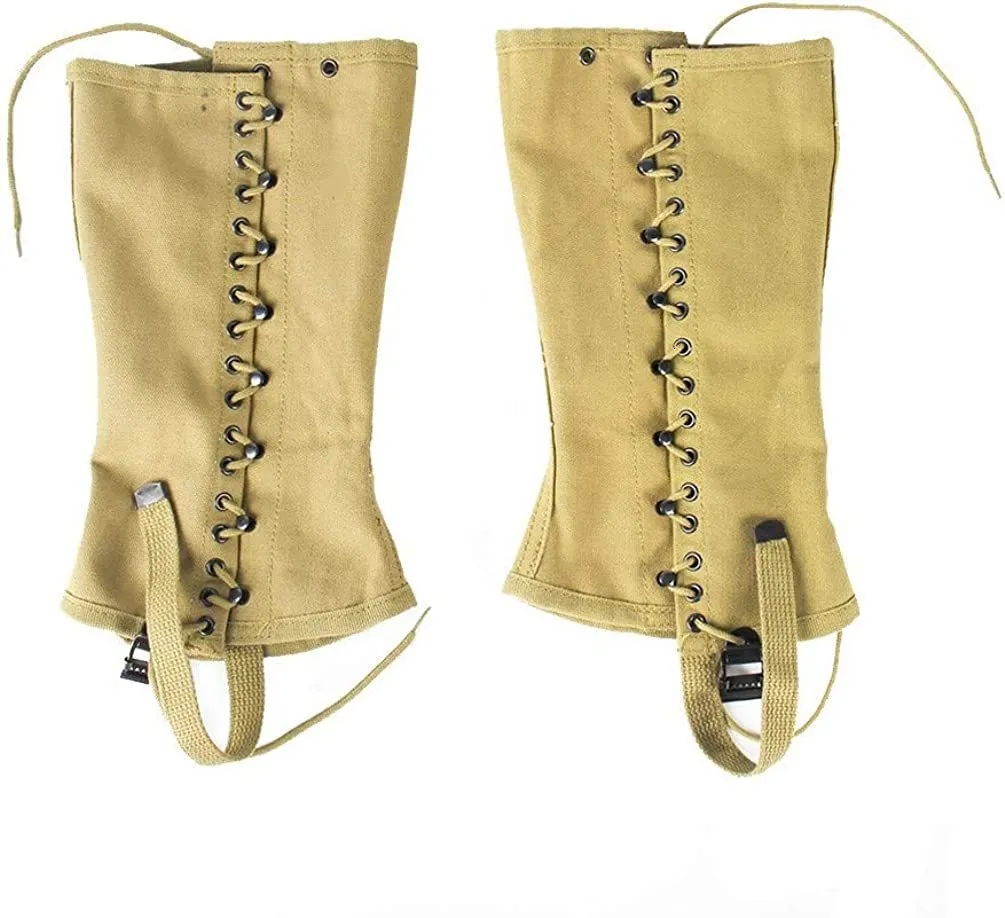 WW2 US M1936 Leggings With Canvas Gaiters And Puttee Protection 