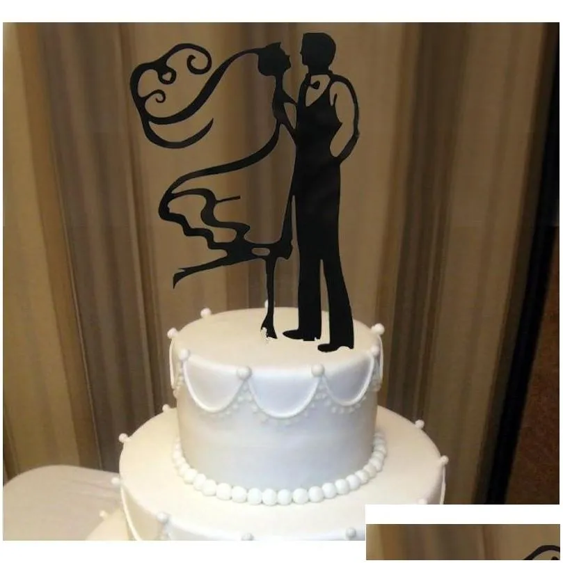 Altre forniture per feste festive acriliche lo sposo da sposa divertente decorazioni per torta nuziale topper decorativo personalizzato oh011 94jt5 dro otxr7