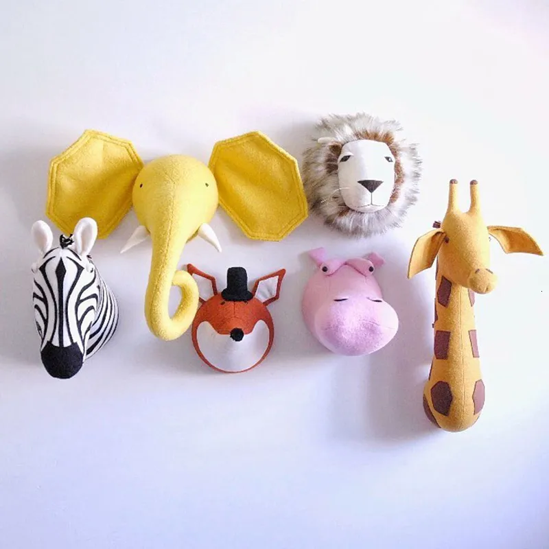 3D Animal Head Plush Wall Mount Zebra, Elephant, And Giraffe Zebra Stuffed  Animal For Kids Room Decoration, Birthday, Christmas Gift 230818 From  Diao08, $13.4