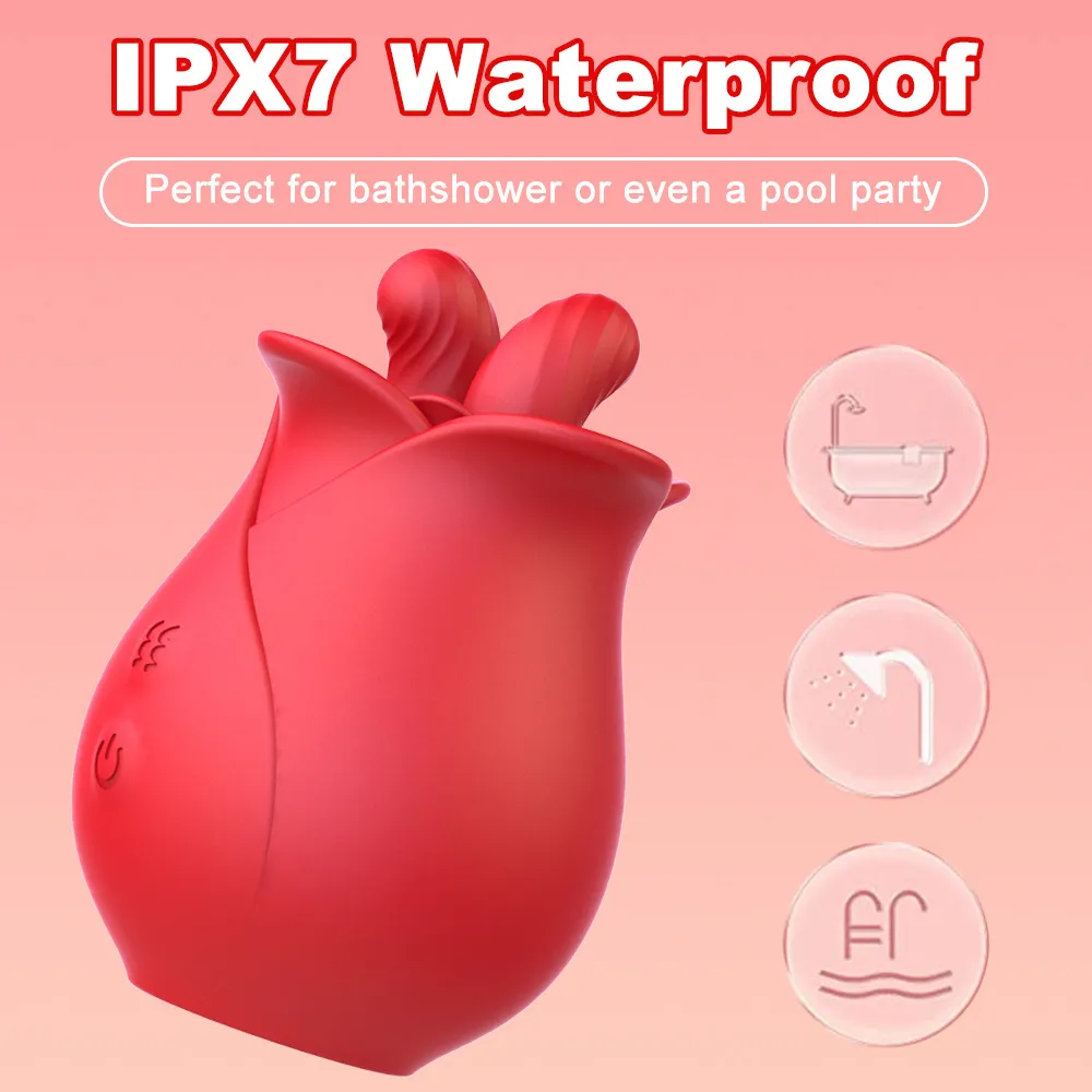 Donne giocattolo rosa con vibratore che lecca la lingua Stimolatore del clitoride femminile SexToys Articoli per adulti_voghion.com