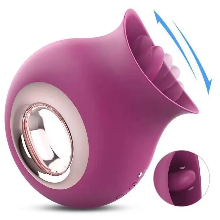 Roe Toy – vibromasseur 2 en 1 pour femmes, stimulateur de Clitori et de mamelon, léchage de langue, avec 9 modes, pour un orgasme rapide, sexe adulte_voghion.com