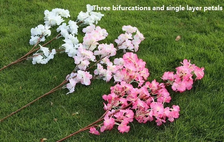 Artificial cherry blossom multi-color optional wedding decoration sakura 39 Inch 100 cm long WQ20